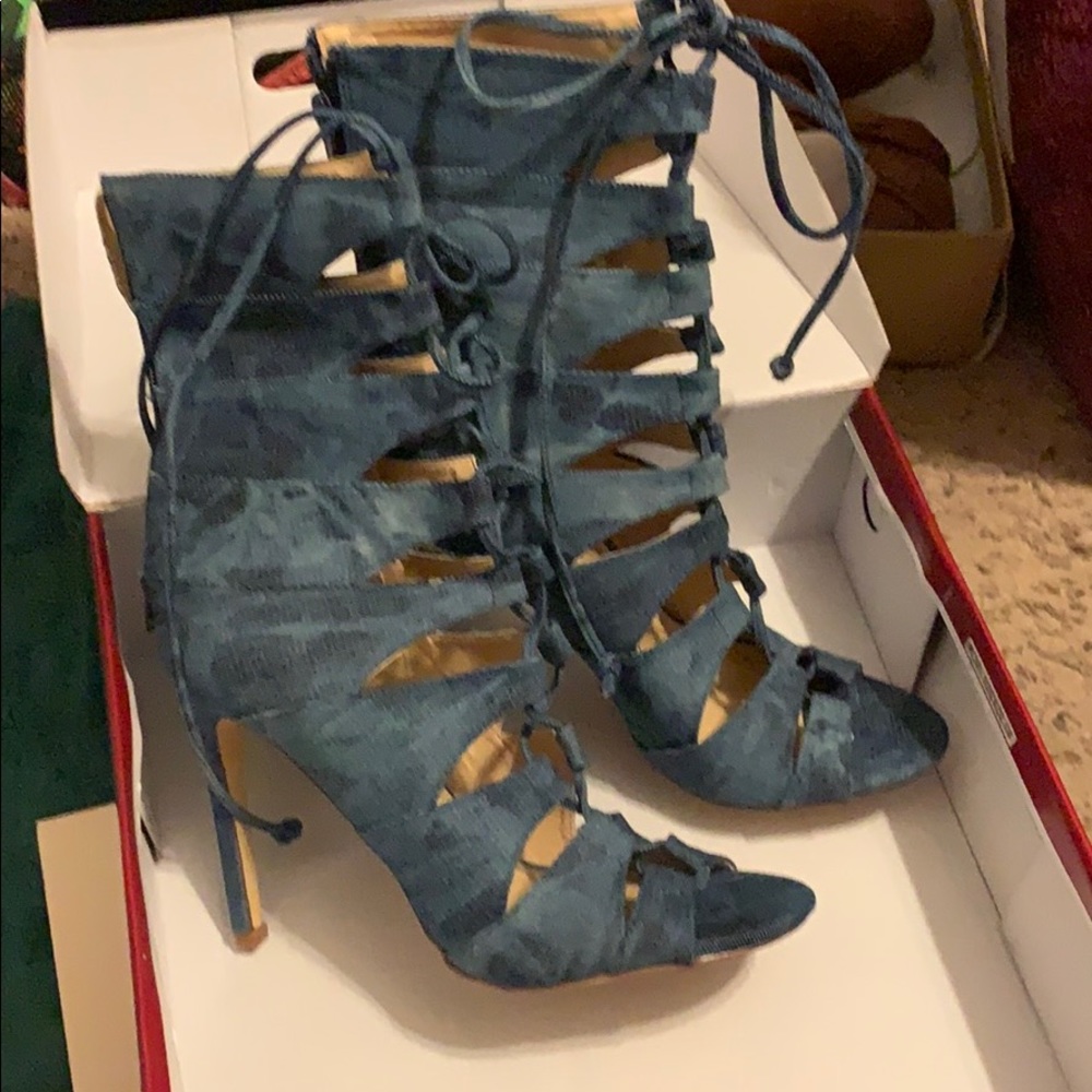 Liliana blue jeans heels